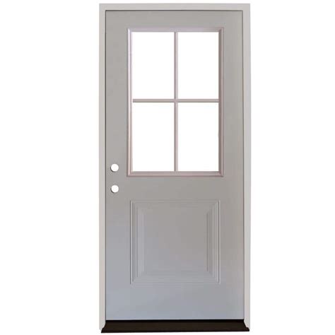 home depot metal house door with window|outside metal doors for homes.